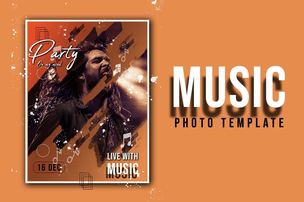 Music Photo Template PSDcover image.