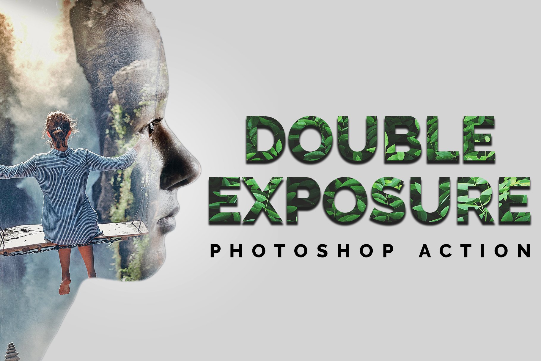 Double Exposure Photoshop Actioncover image.