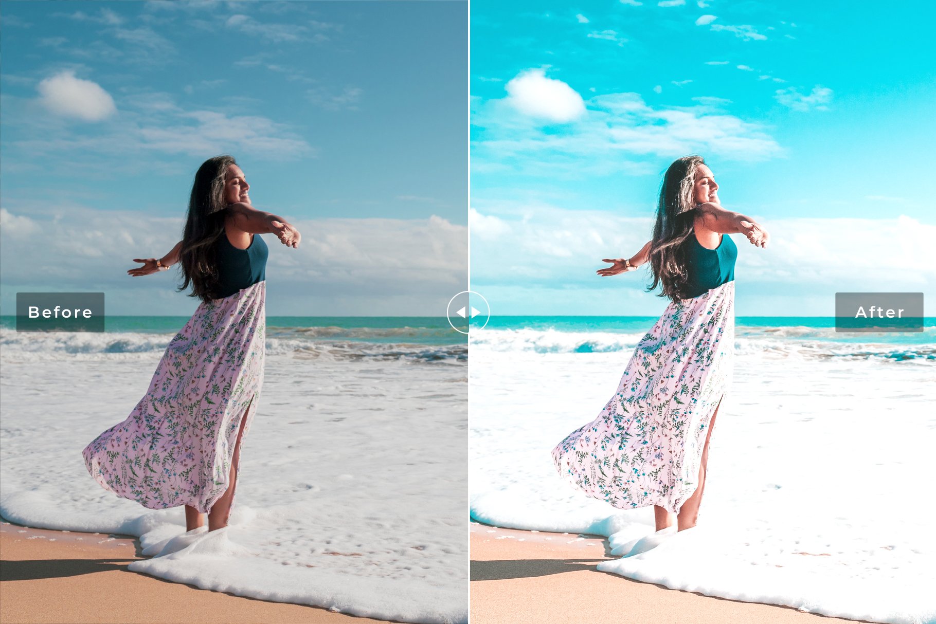 Sea Foam Lightroom Presets Packpreview image.