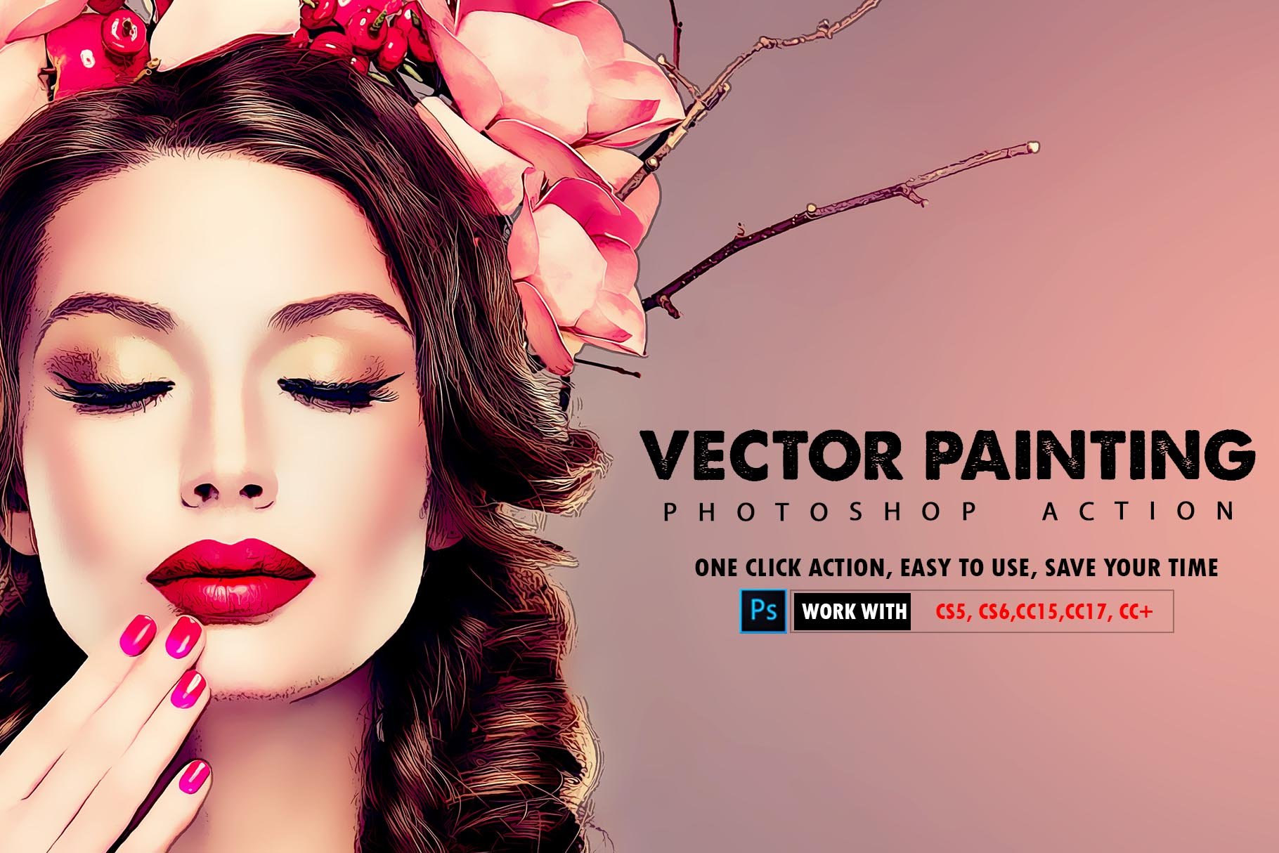 Vector Painting Photoshop Actioncover image.