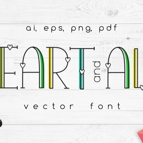 Heart and all Vector Font cover image.
