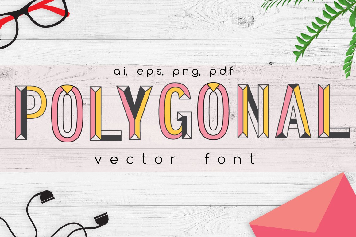 Polygonal Vector Font cover image.