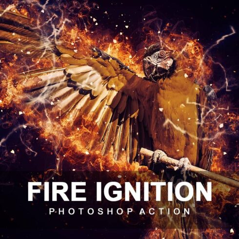 SALE! Fire Ignition Photoshop Actioncover image.