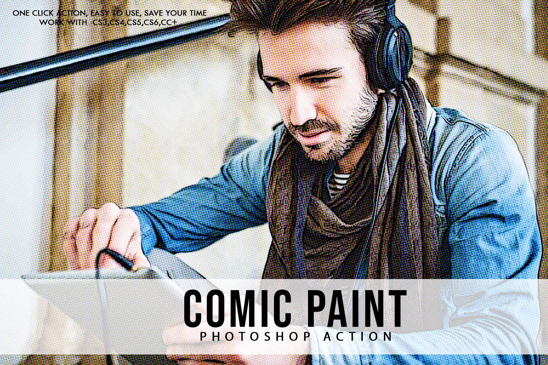 Comic Paint Photoshop Actioncover image.