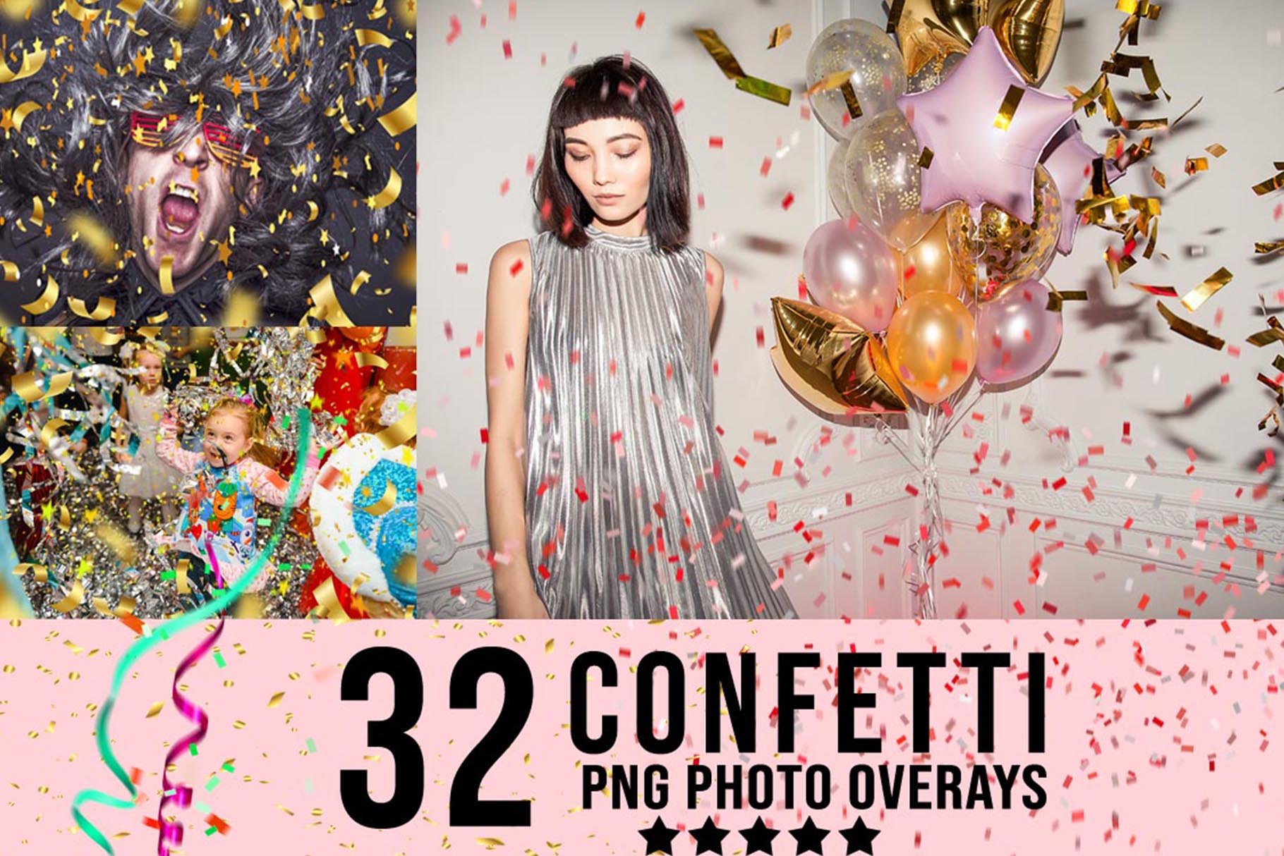 32 Confetti Photo Overlaycover image.