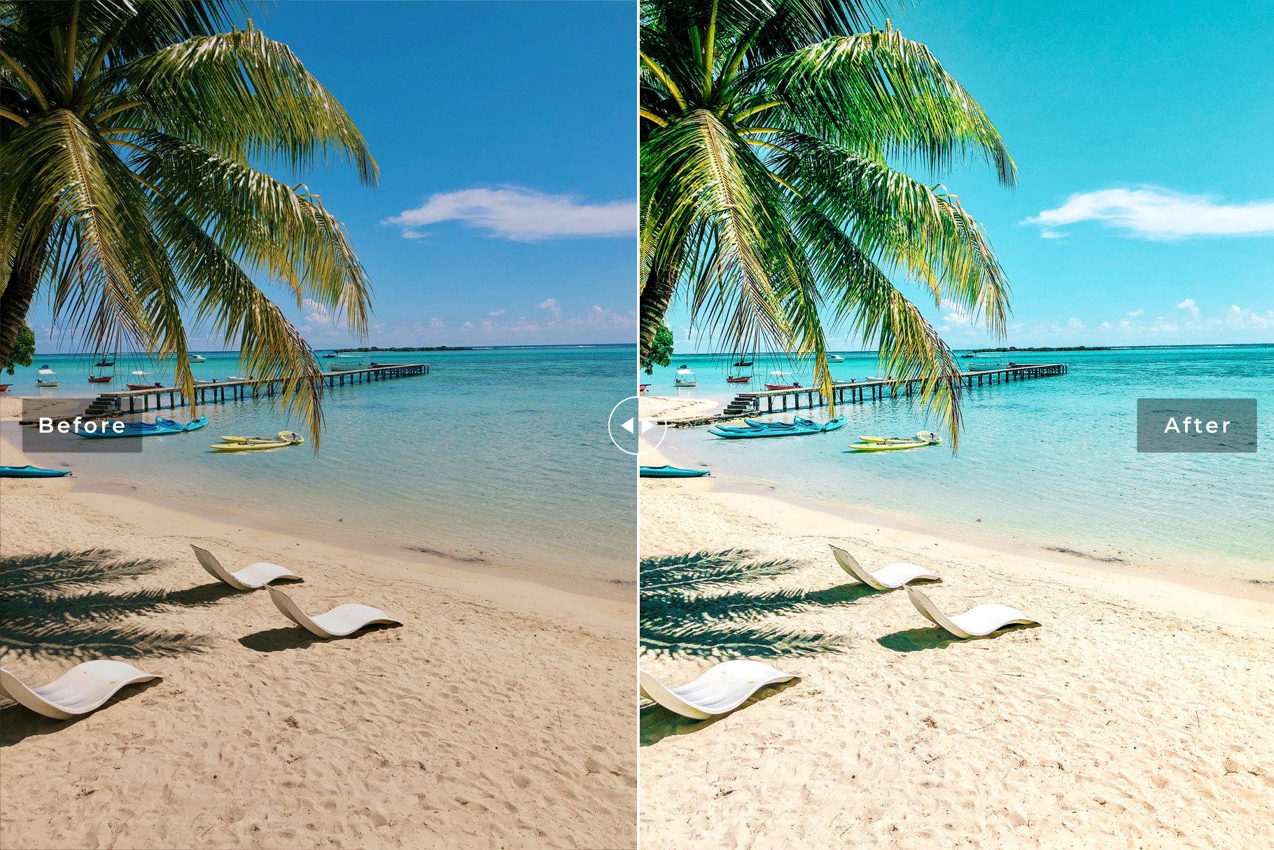 Bora Bora Lightroom Presets Packpreview image.