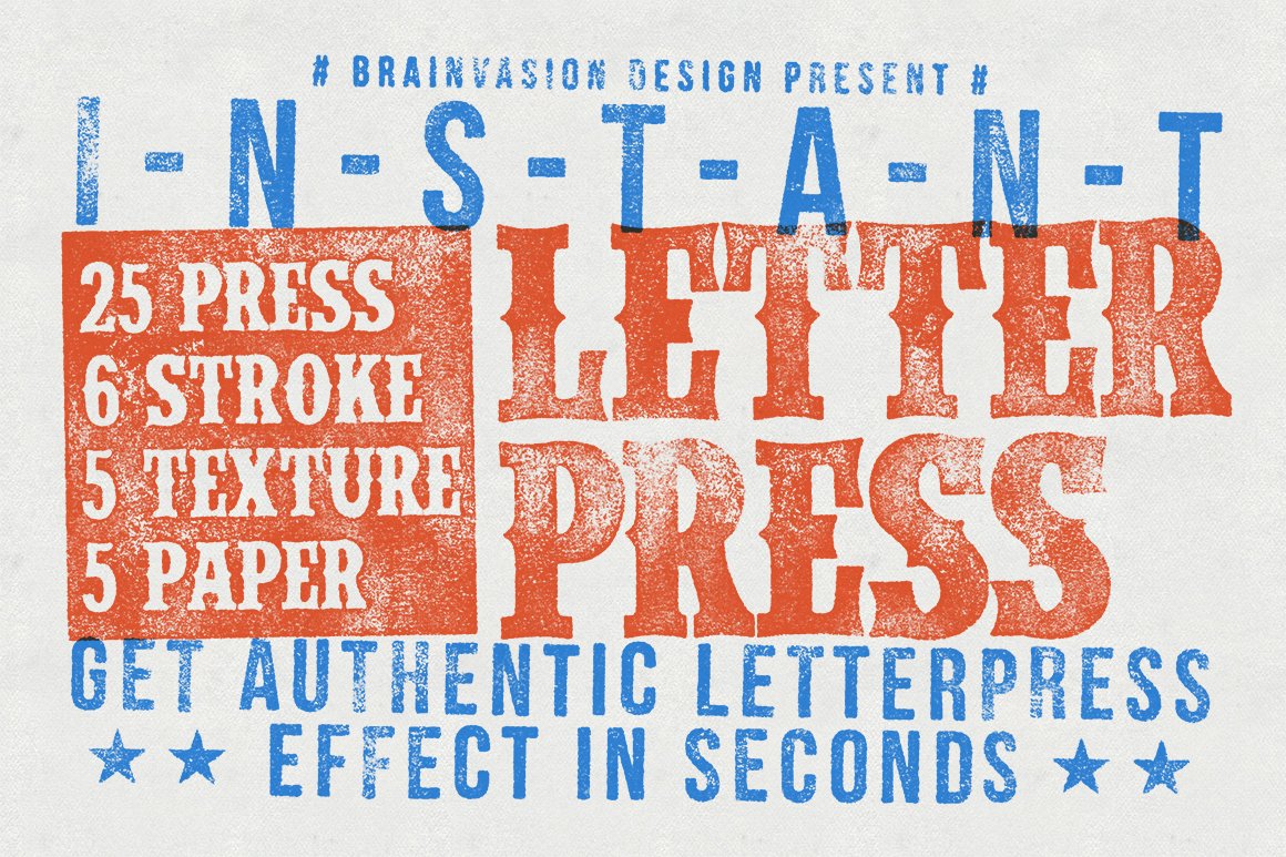 Instant Letterpress - PSD Actioncover image.