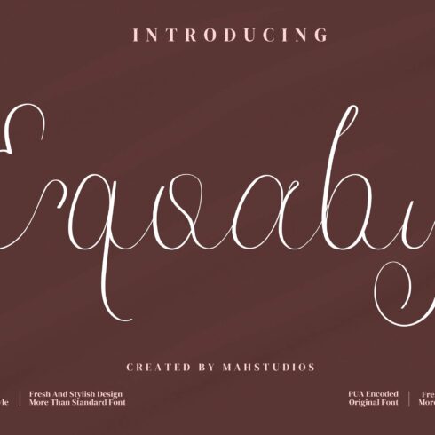 Eqoaby Script Fontscover image.