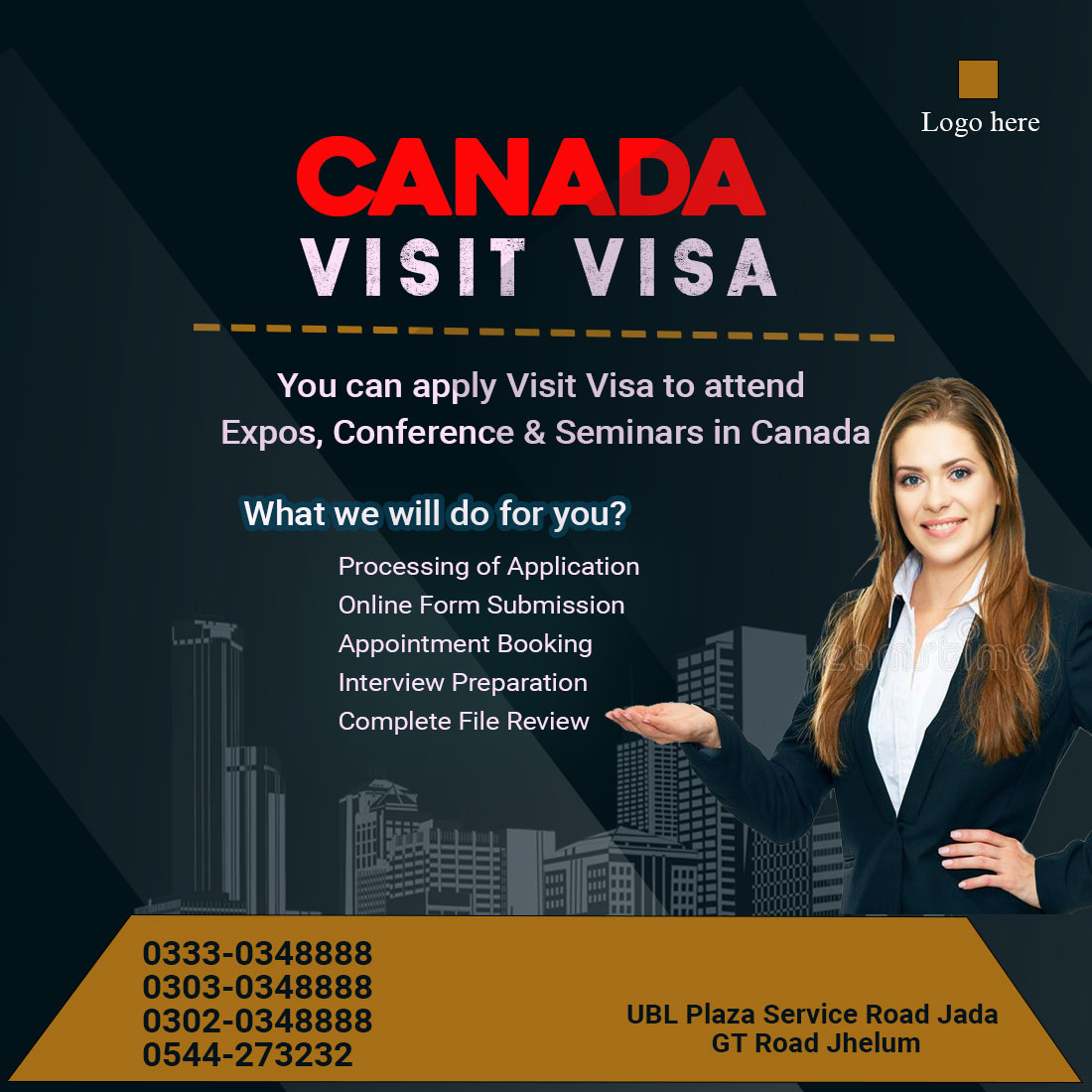 Visa обслуживание. Visa service. Canada visa Centre in Europe.