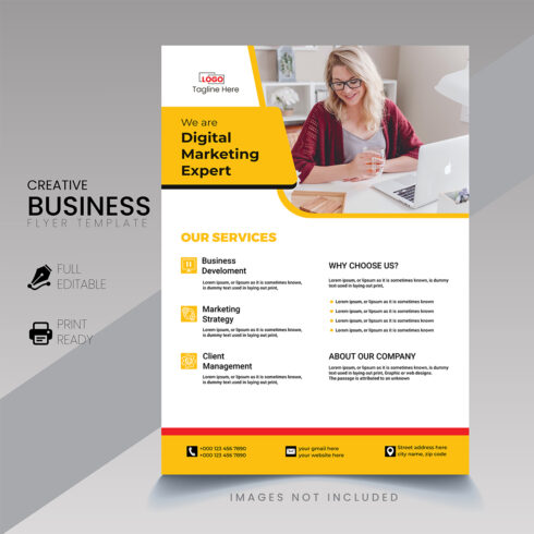 Corporate Business Flyer Templates cover image.
