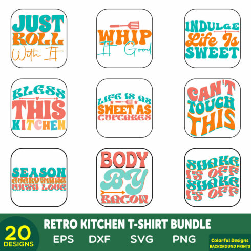Retro Kitchen T-Shirt Bundle cover image.