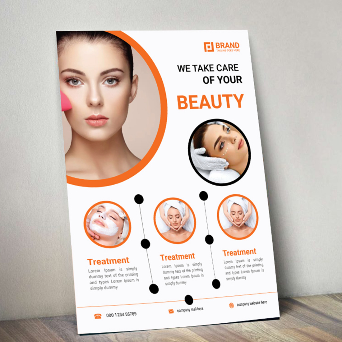 Beauty Saloon Flyer Design Template cover image.