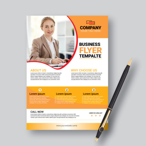 Creative professional business flyer template vector design cover image.