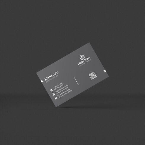 Modern Business Card With Black And White cover image.