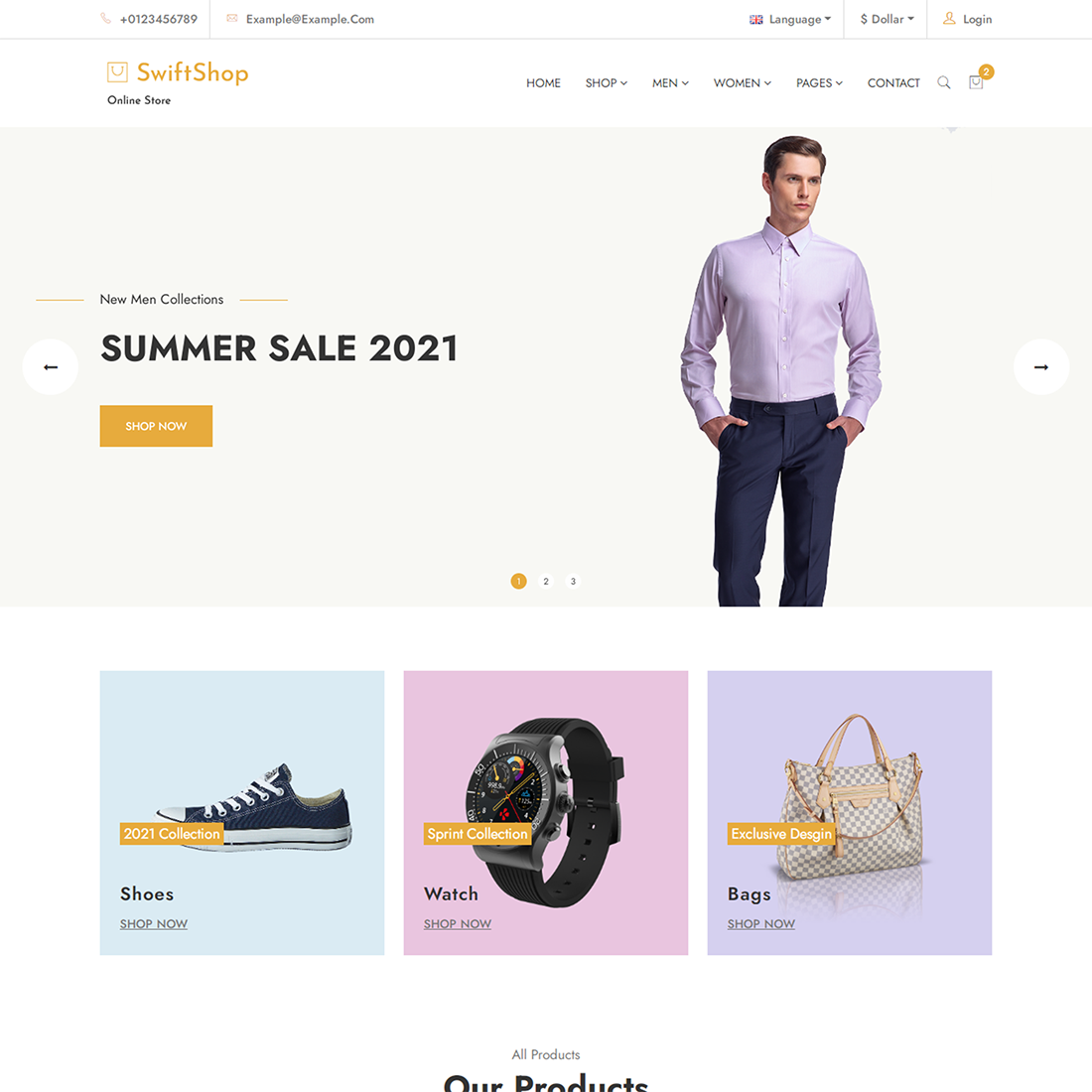 Ecommerce Website HTML Template cover image.