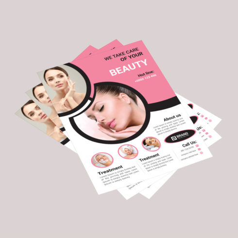 Beauty flyer design with modern look cover image.