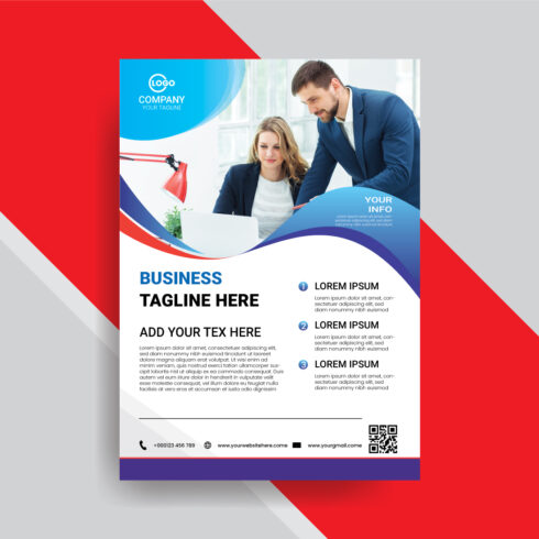 modern business flyer design template cover image.