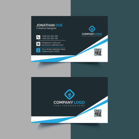 Corporate Creative Business Card Design - AI and EPS File cover image.