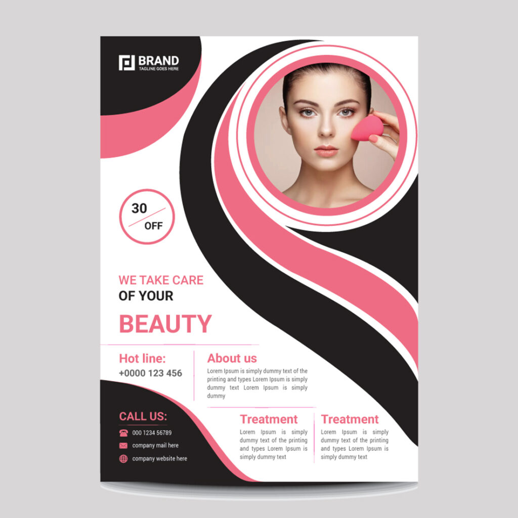 Beauty flyer design template - MasterBundles