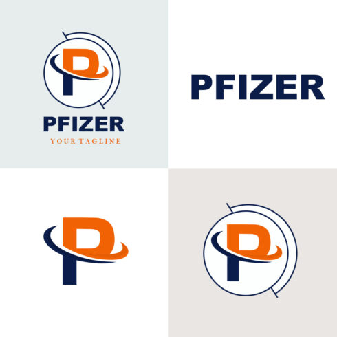 P LETTER VECTOR LOGO TEMPLATE cover image.