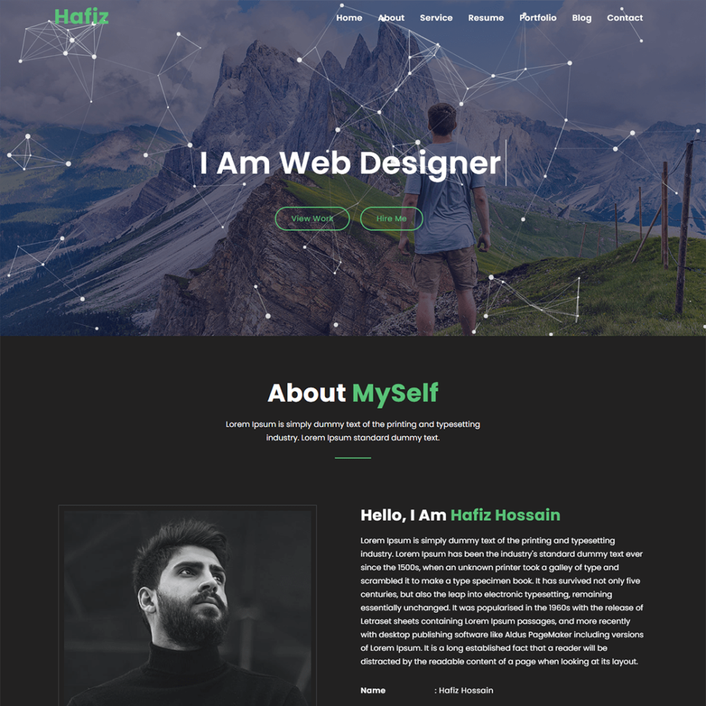 Personal Website Portfolio HTML Template - MasterBundles