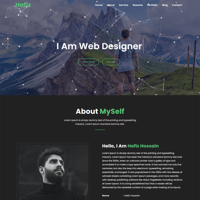 Personal Website Portfolio HTML Template - MasterBundles