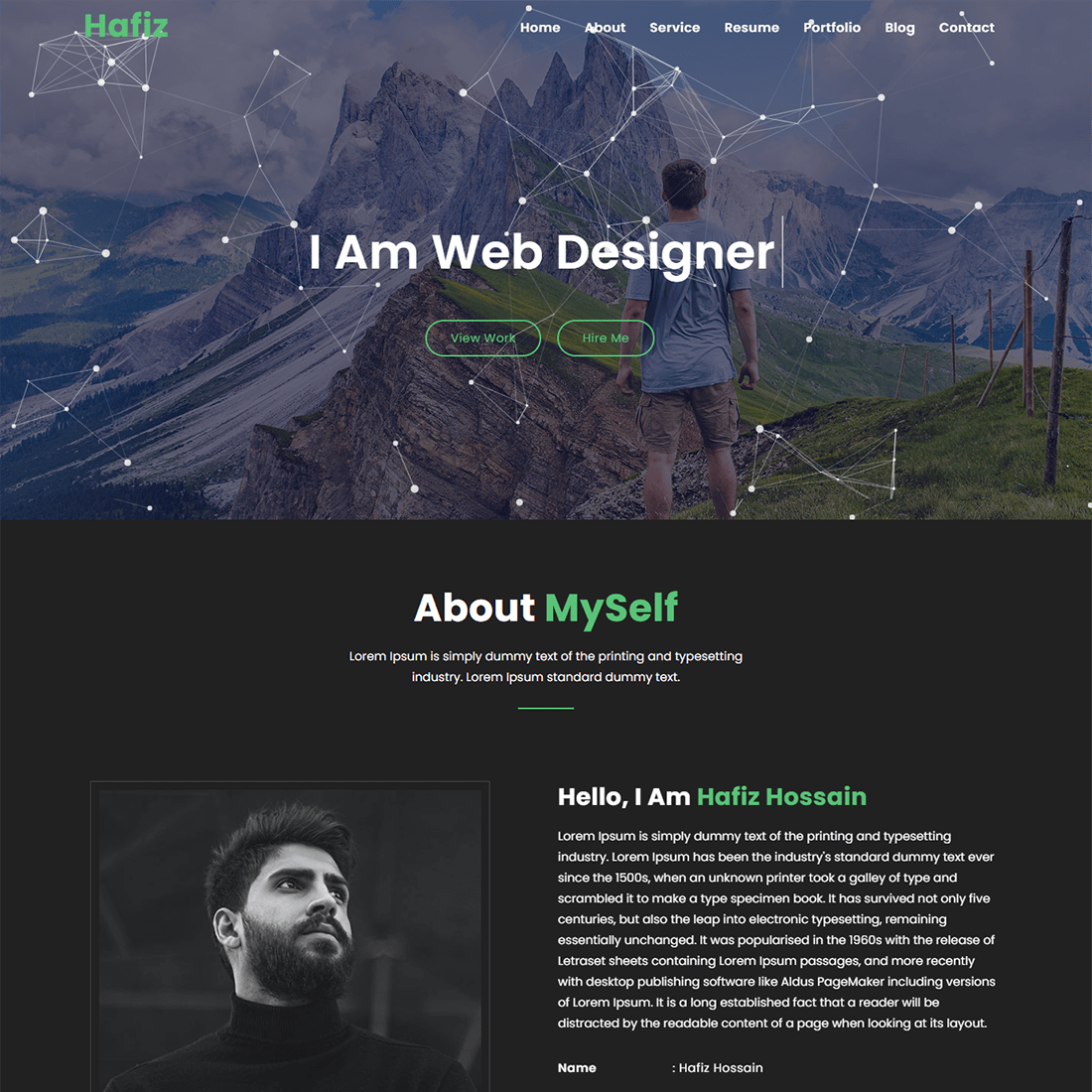 Personal Website Portfolio HTML Template cover image.