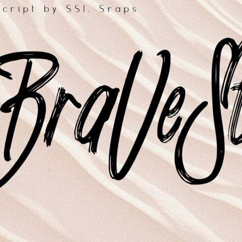 Bravest rough script font cover image.