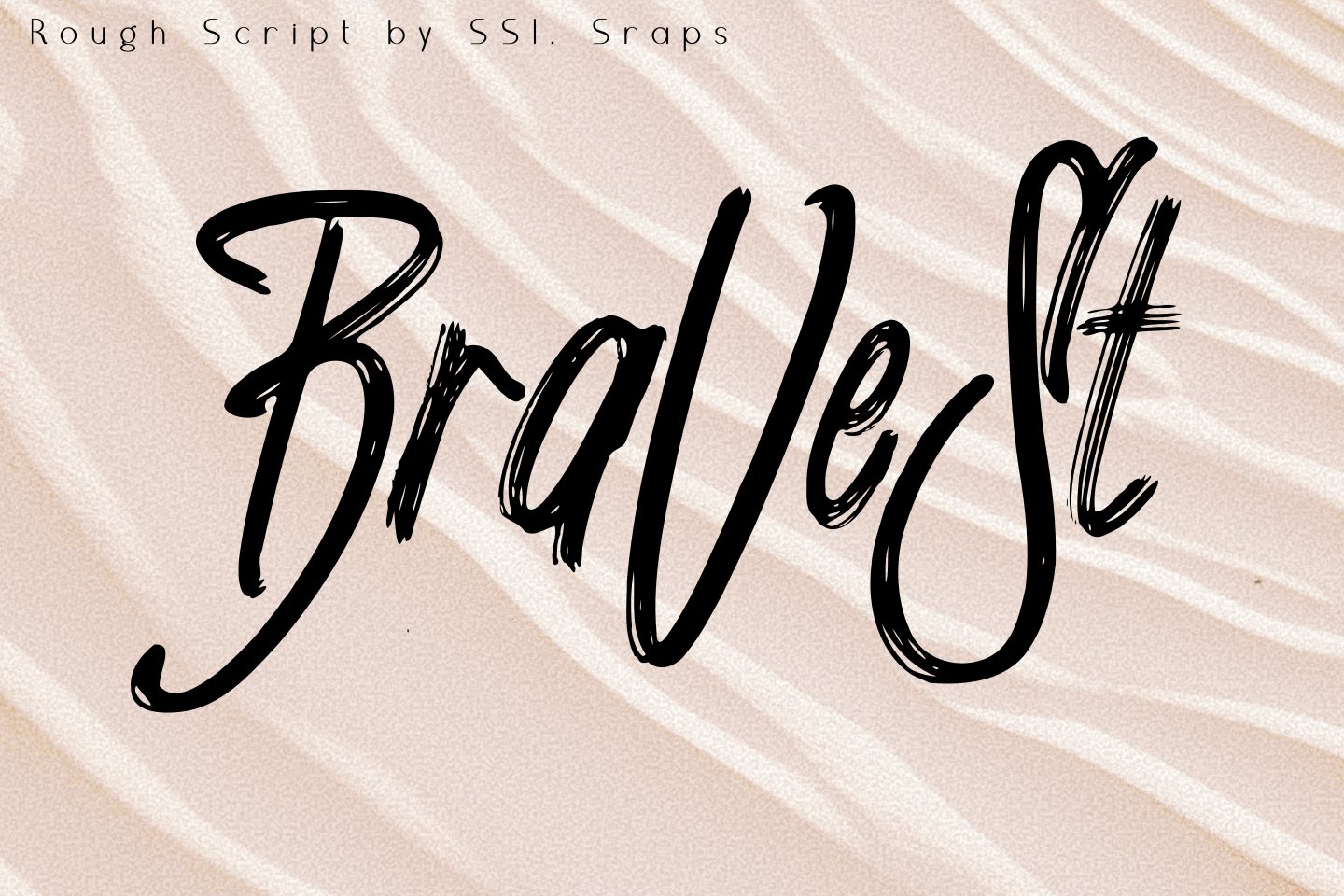 Bravest rough script font cover image.