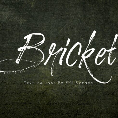 BRICKET brush font cover image.