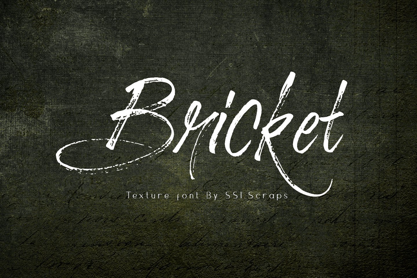 BRICKET brush font cover image.