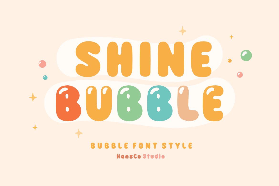 Shine Bubble Font cover image.