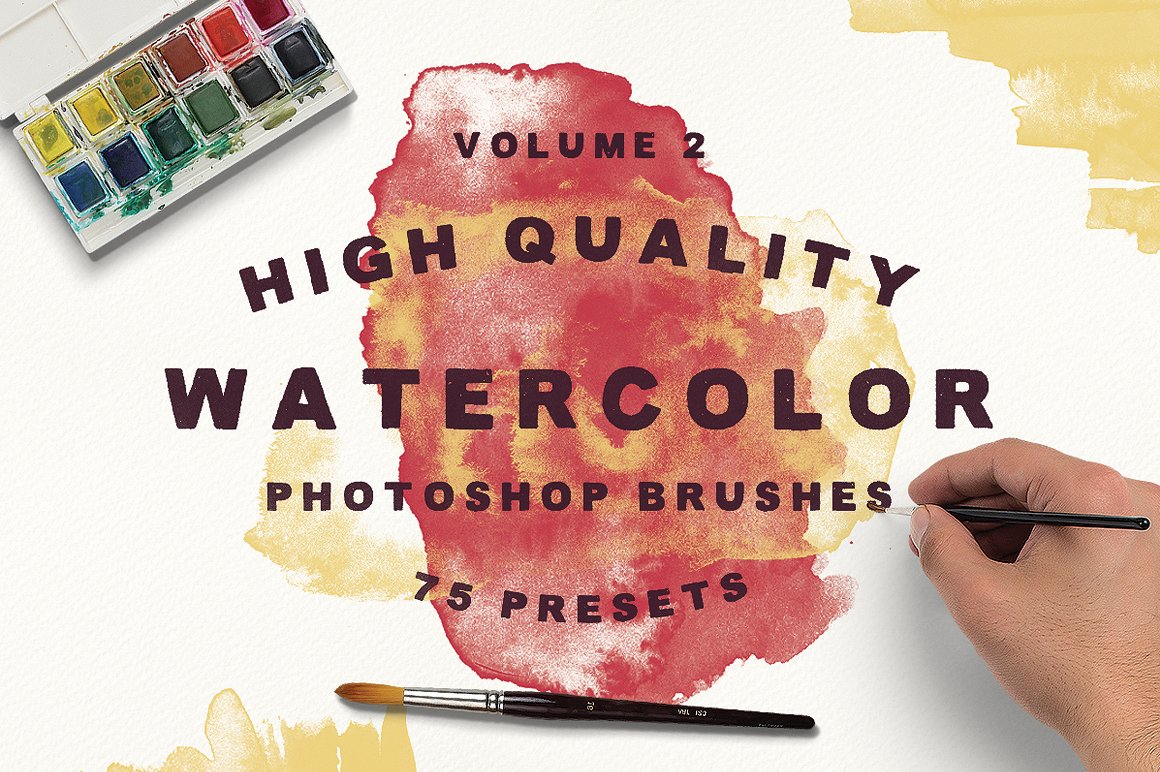 75 Watercolor Brushes - Vol.2cover image.