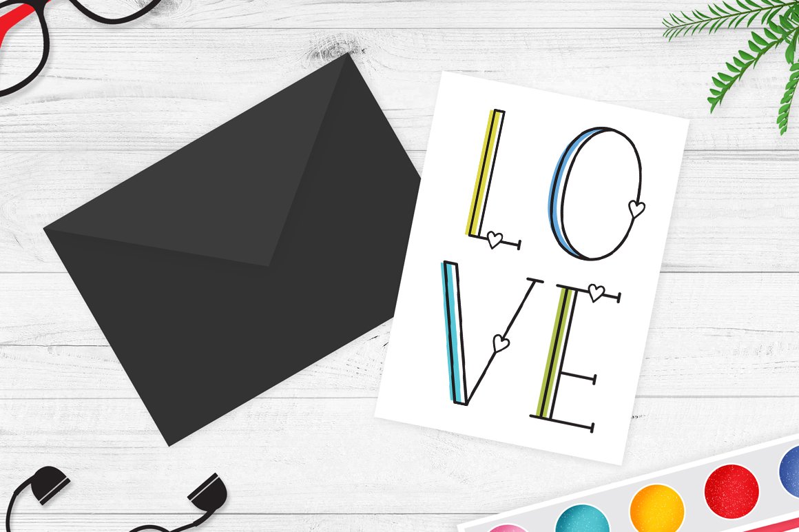 Heart and all Vector Font preview image.