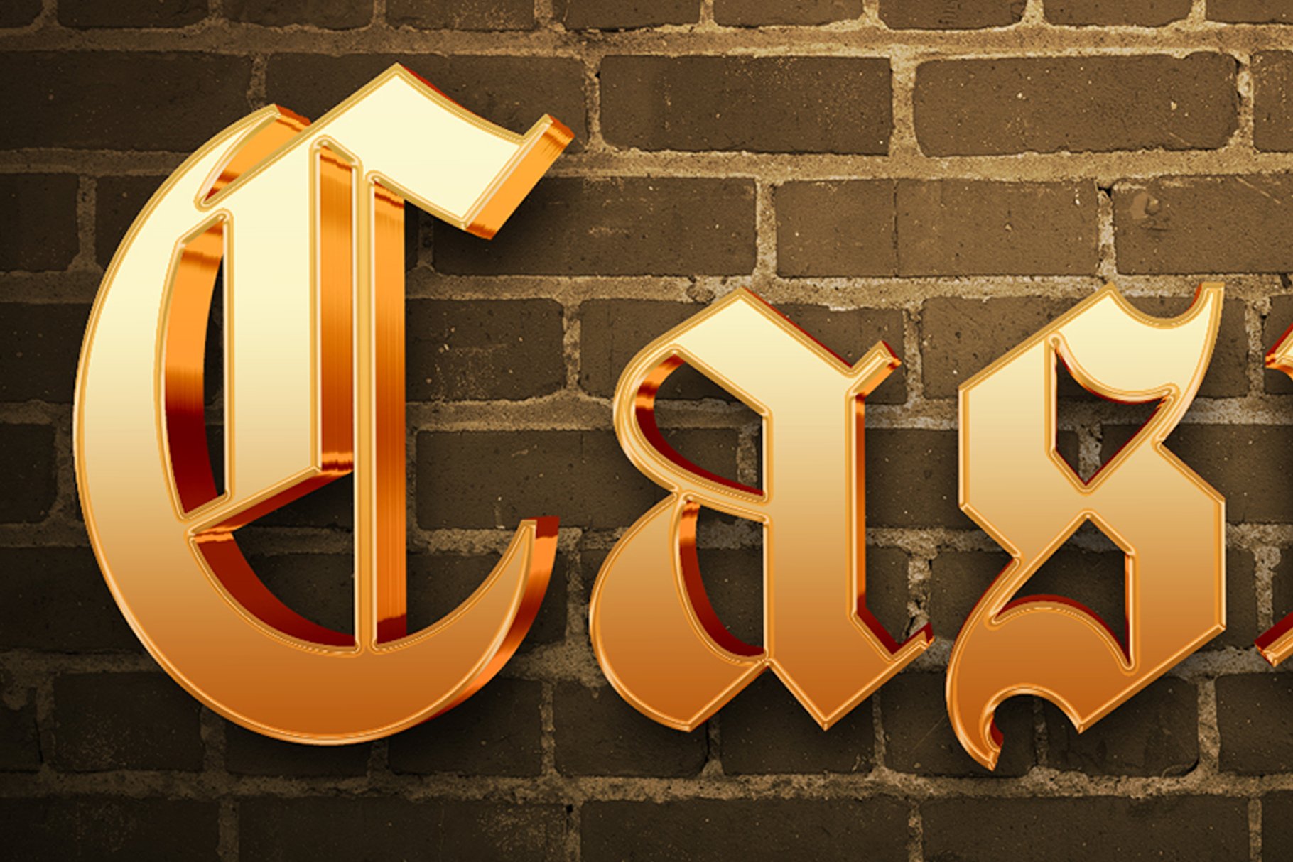 Castle 3D Editable Text Effectpreview image.