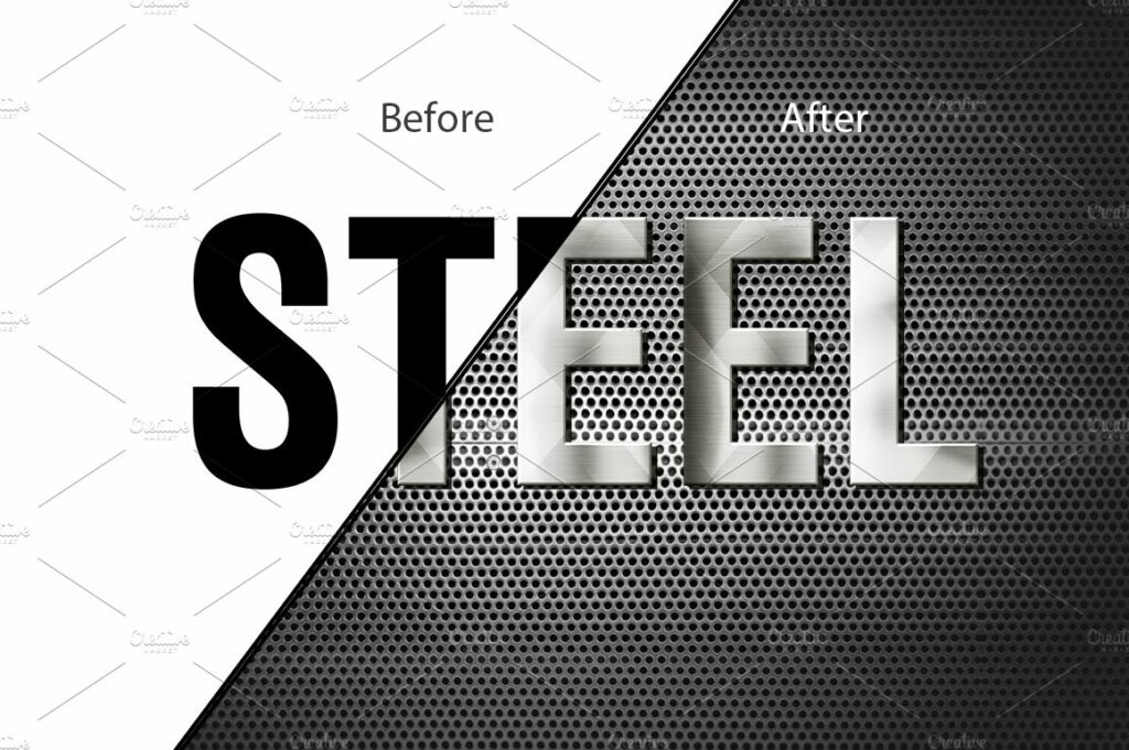 20 Metal Photoshop Layer Styles – MasterBundles