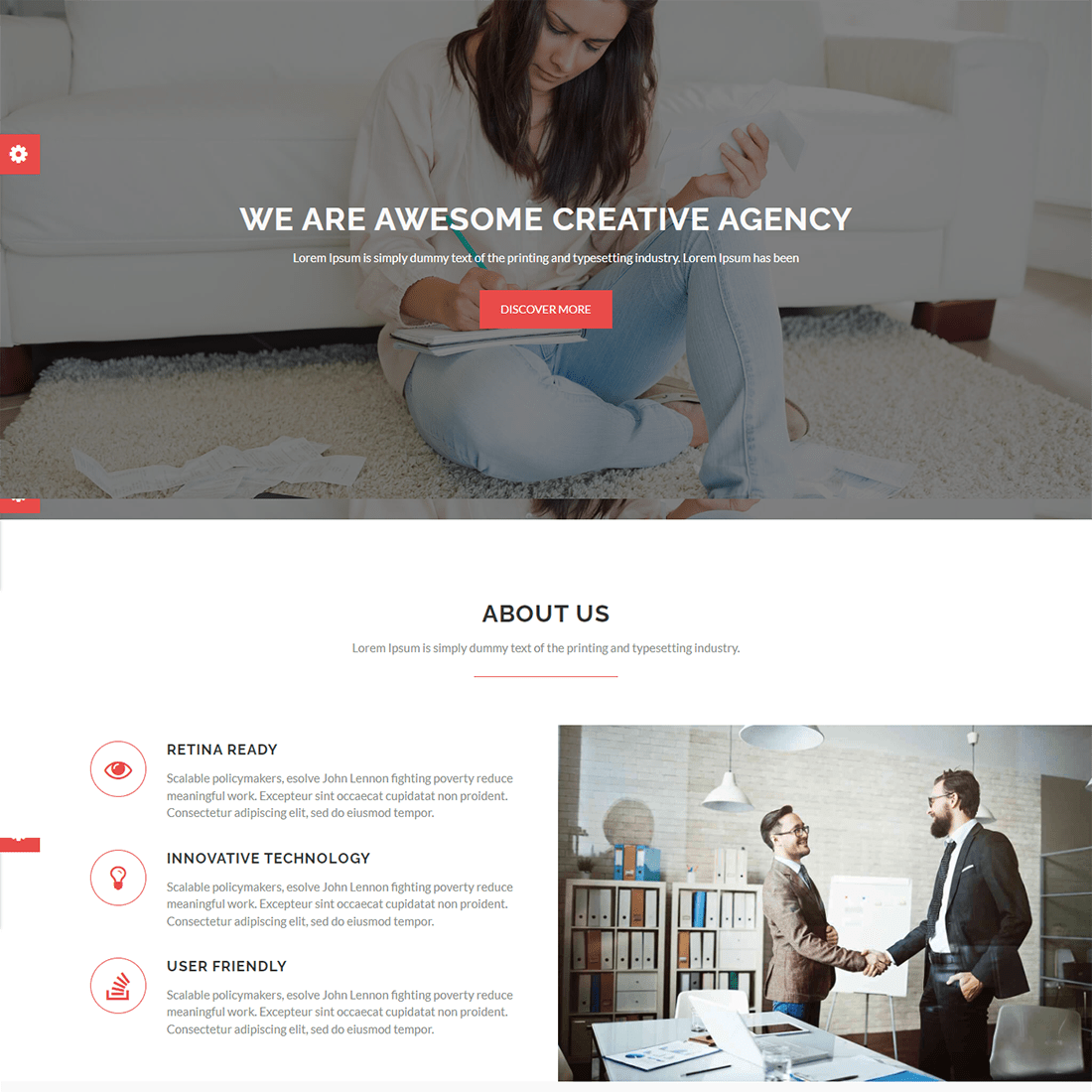 Corporate Business Agency Website Theme preview image.