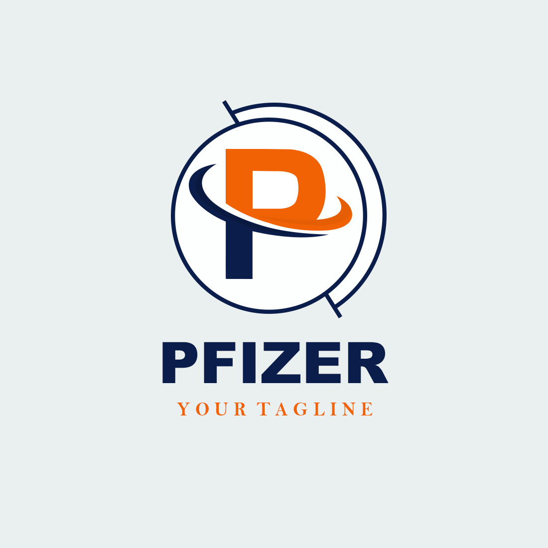 P LETTER VECTOR LOGO TEMPLATE preview image.