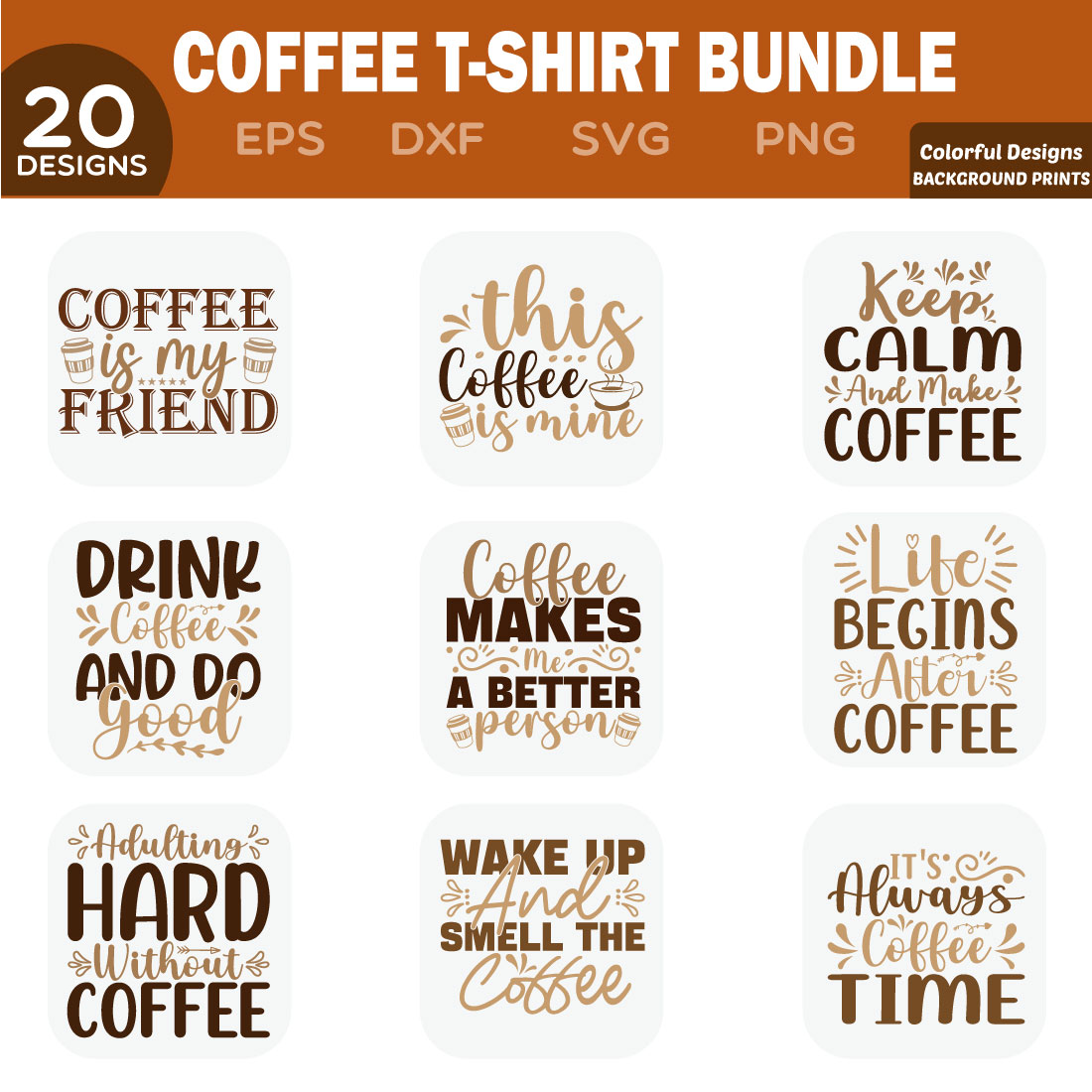 Coffee t-shirt Bundle preview image.