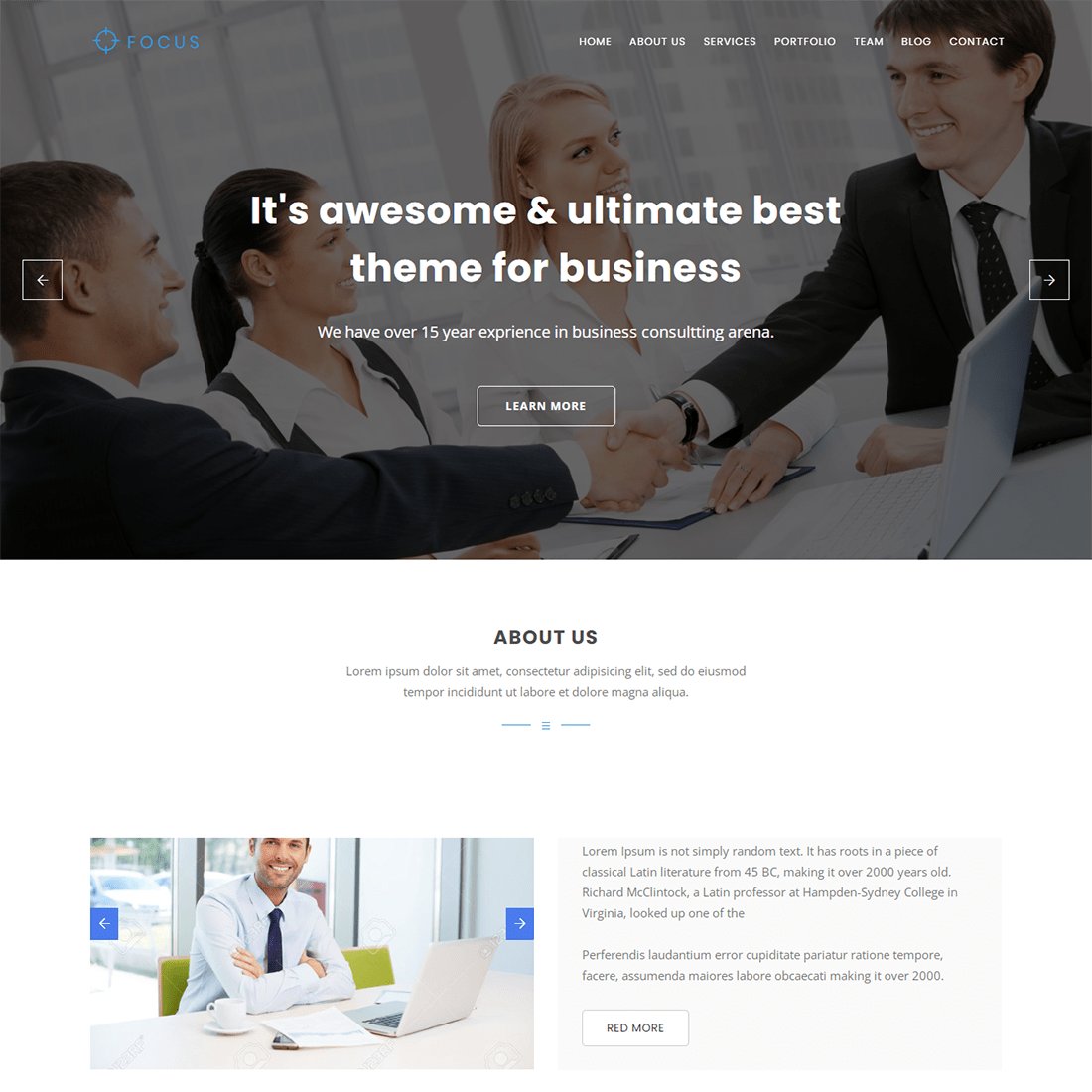 Digital Marketing Website Landing Page Template preview image.