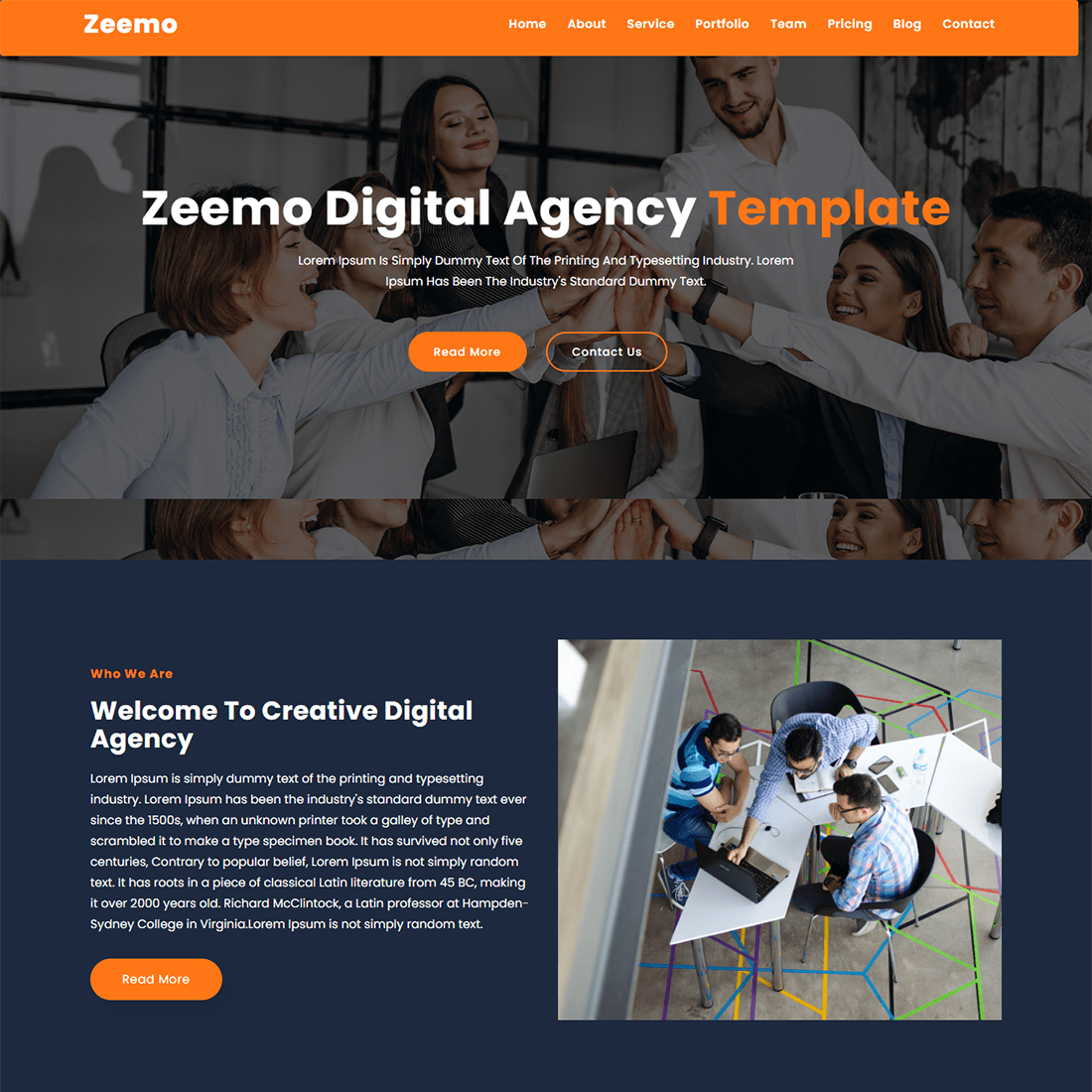 Digital Agency Business Website Theme preview image.