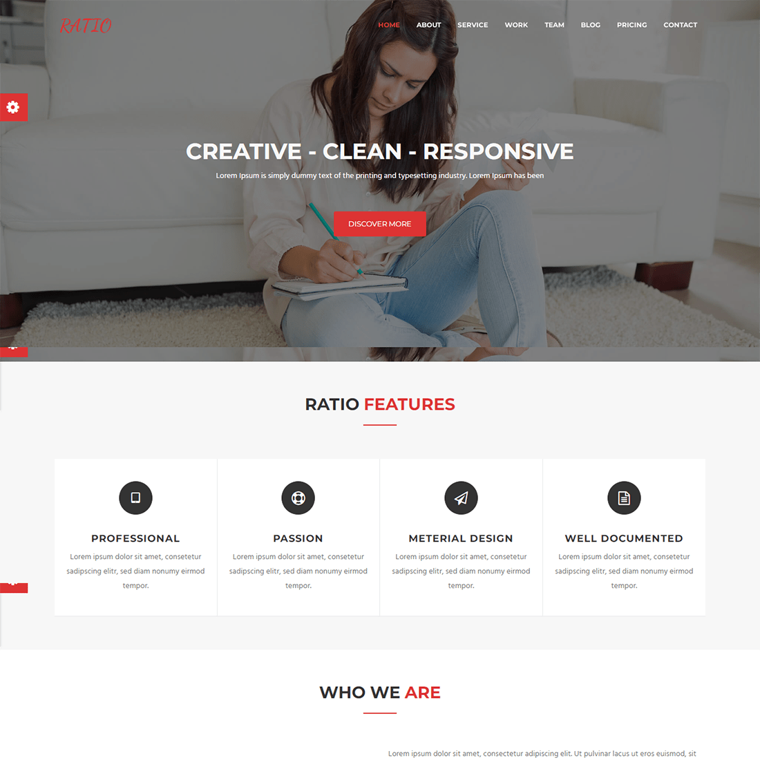 Corporate Business Website Landing Page Template preview image.