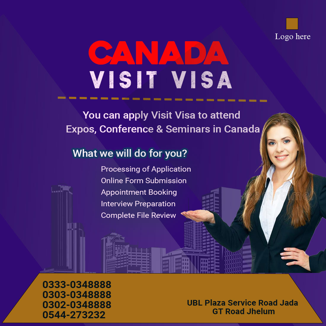CANADA VISIT VISA| cool post design preview image.