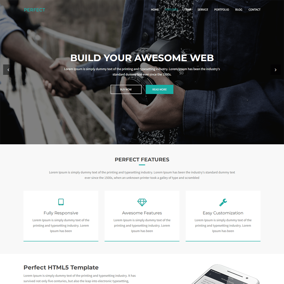 Corporate Business Website HTML Template preview image.
