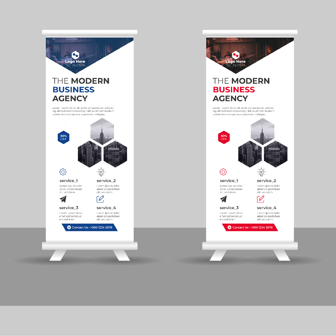 Creative Simple Rollup Banner Template preview image.
