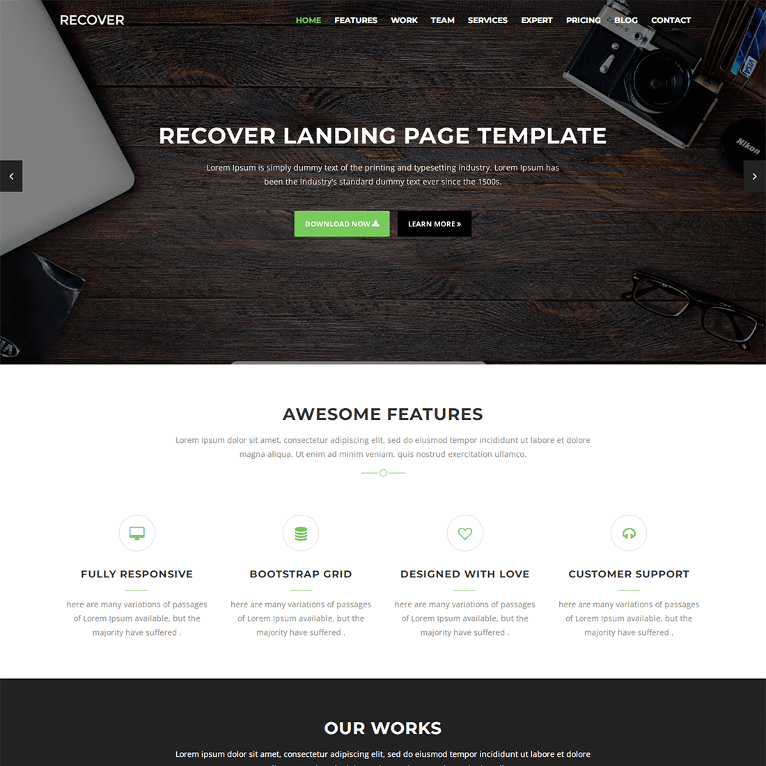 Business Digital Agency Website HTML Template preview image.