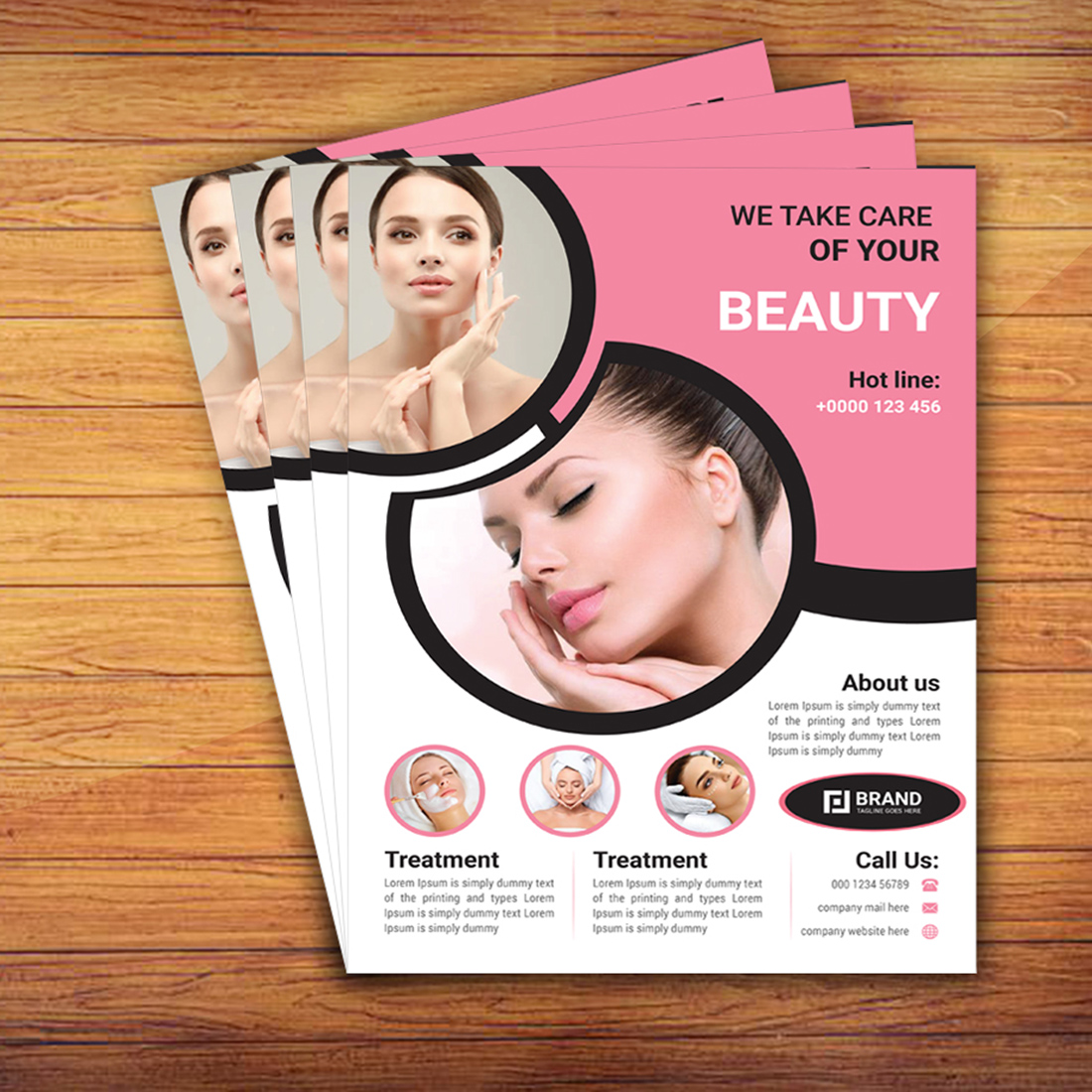 Beauty flyer design with modern look preview image.