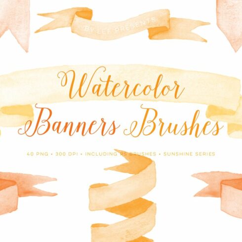 Photoshop Brushes Watercolor Bannerscover image.