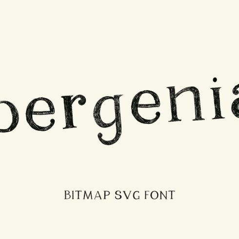 Bergenia, SVG pencil texture font cover image.