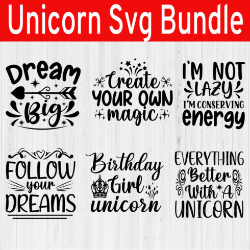 Unicorn Design Bundle Svg Vol4 cover image.